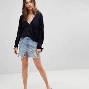 Free People Denim skirt size 26